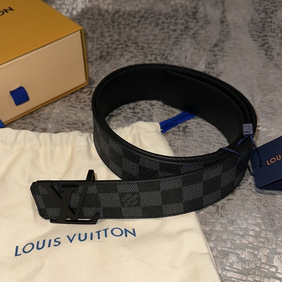 Louis Vuitton Black Checkered Graphite Belt - Picture 5 of 7